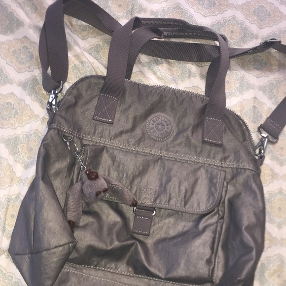 Grey/Silver Kipling Book Bag - Picture 5 of 5